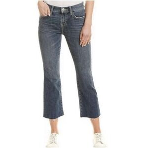 Current/Elliot Cropped Jeans Size 24 The Kick Jean Sutfin C Crop Raw Edge NEW